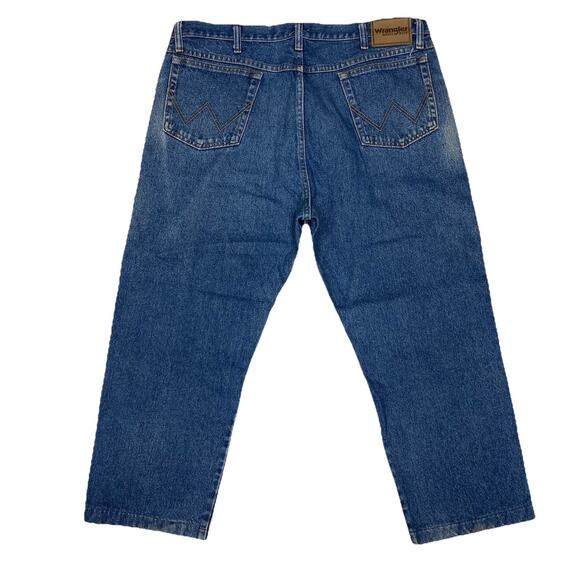 Vintage Wrangler Jeans Mens 38x25 Blue Denim Straight Leg USA Made Workwear - Picture 1 of 14